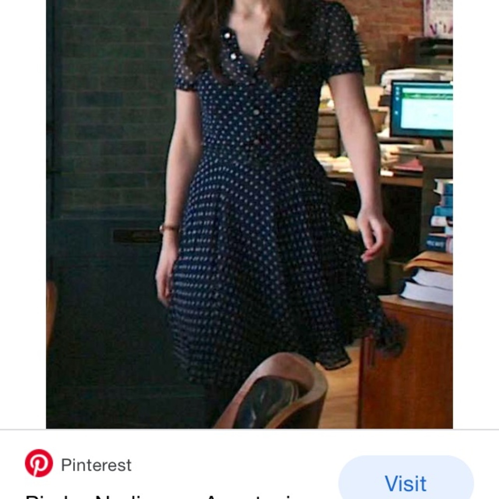 Anastasia Steele polka dot dress